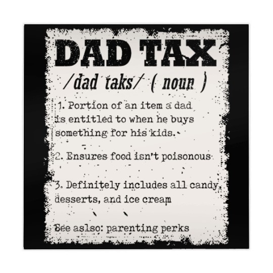 Vintage Dad Tax Definition Men Funny Father's Day Mahjong Mats