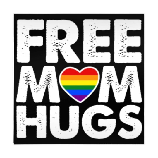 Free Mom Hugs, LGBT Rainbow Heart Mahjong Mats
