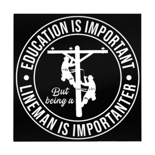 Electrical Lineman Pun Education Is Important Mahjong Mats