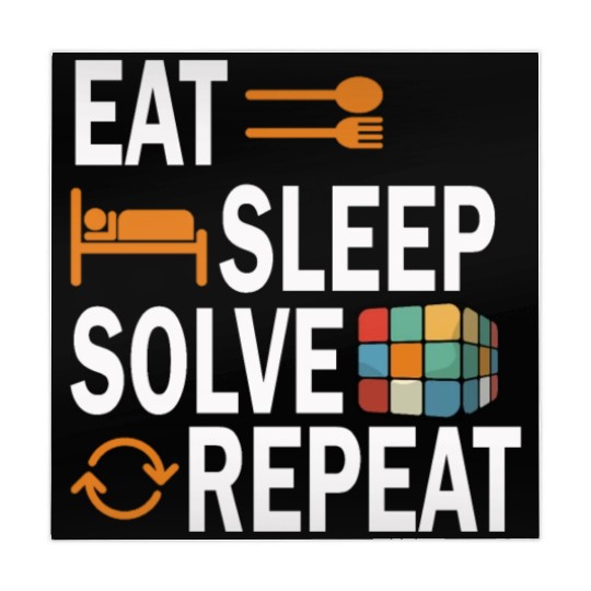 Eat Sleep Solve Repeat Math Speed Cubing Genie Mahjong Mats