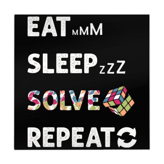 Eat Sleep Solve Repeat Math Speed Cubing Genie Mahjong Mats