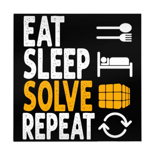 Eat Sleep Solve Repeat Math Speed Cubing Genie Mahjong Mats