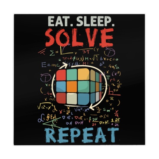 Eat Sleep Solve Repeat Math Speed Cubing Genie Mahjong Mats