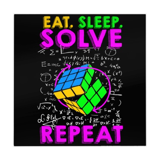 Eat Sleep Solve Repeat Math Speed Cubing Genie Mahjong Mats