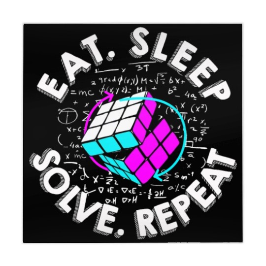 Eat Sleep Solve Repeat Math Speed Cubing Genie Mahjong Mats