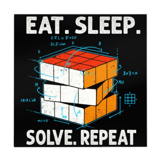 Eat Sleep Solve Repeat Math Speed Cubing Genie Mahjong Mats