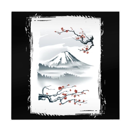 Fuji Cherry Blossom Cherry Tree Japan Mahjong Mats