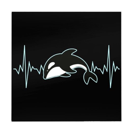 Orca Whale Heartbeat Mahjong Mats