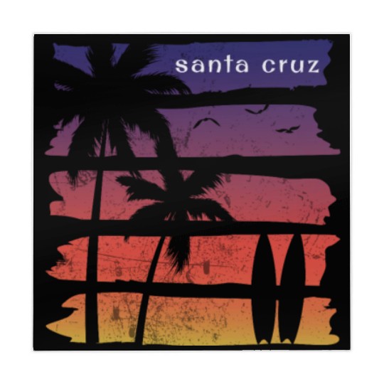 Cool Santa Cruz California Surfing Fan Beach Palm Mahjong Mats
