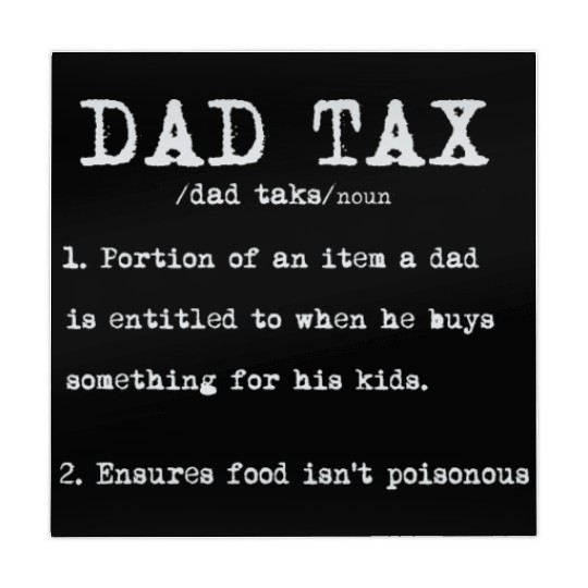 Vintage Dad Tax Definition Men Funny Father's Day Mahjong Mats