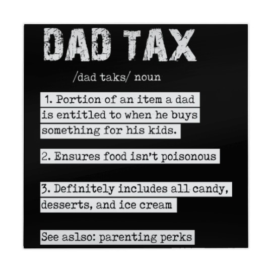 Vintage Dad Tax Definition Men Funny Father's Day Mahjong Mats