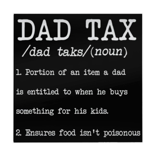 Vintage Dad Tax Definition Men Funny Father's Day Mahjong Mats