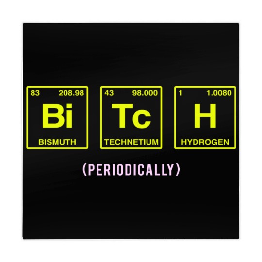 BITCH - written in elements of the periodic table Mahjong Mats