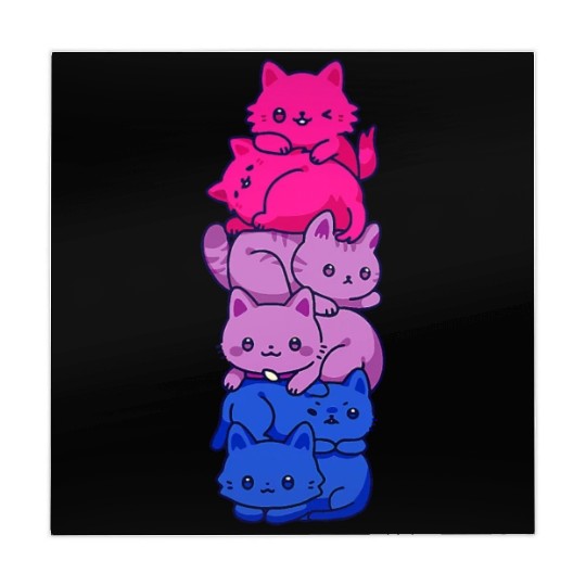 Bi Pride Cat LGBT Bisexual Flag Cute Kawaii Cats Mahjong Mats