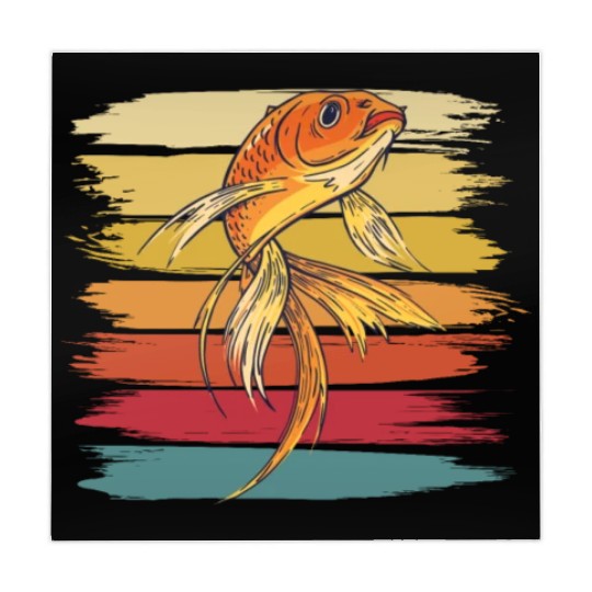Vintage Goldfish Carp Japan Aquarium Gold Fish Mahjong Mats