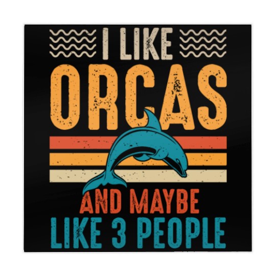 I Like Orcas and Maybe 3 People, Orca Killer Whale Mahjong Mats