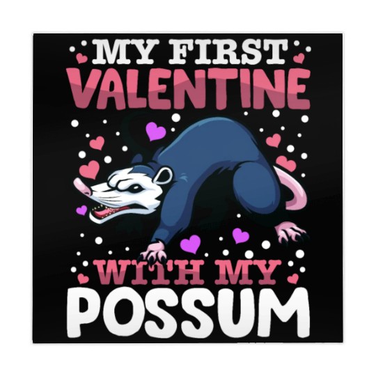 My First Valentine With My Possum Animal Heart Mahjong Mats