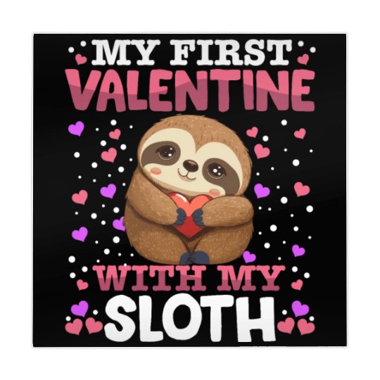 My First Valentine With My Sloth Animal Heart Mahjong Mats