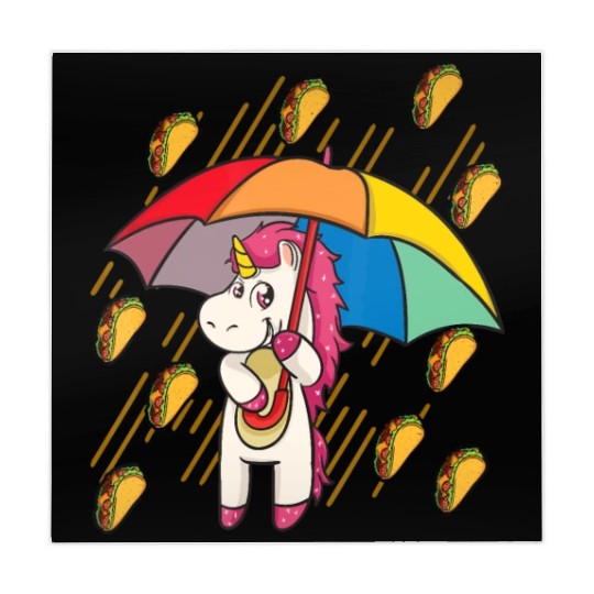 Raining Tacos Unicorn Lover Umbrella Cinco de Mayo Mahjong Mats
