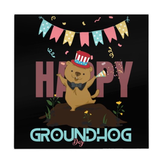 Happy Groundhog Day Mahjong Mats
