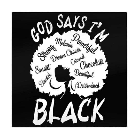 African American Girl God Says I Am Black Pride Mahjong Mats