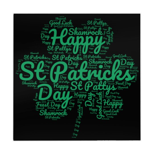 Happy St Patricks Day Shamrock Green Men Women Kid Mahjong Mats