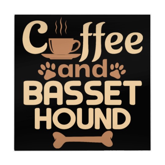 coffe and basset hound Mahjong Mats