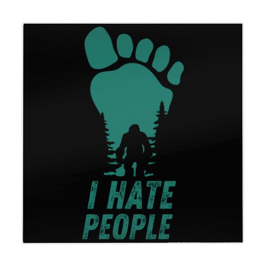I Hate People Bigfoot Big Foot Funny Mahjong Mats