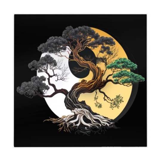 Yin and Yang Bonsai Tree Mahjong Mats