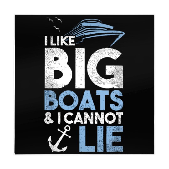 I Like Big Boats and I Cannot Lie Cruise Ship boat Mahjong Mats