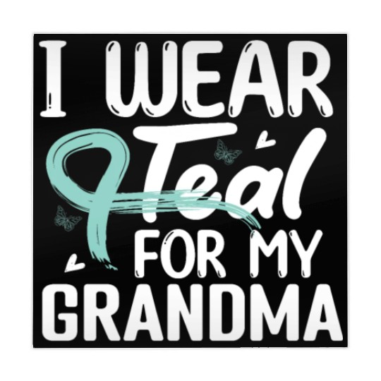 I Wear Teal For My Grandma Cervical Cancer Mahjong Mats