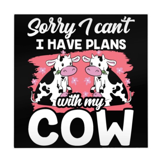 Sorry I Can't I Have Plans With My Cow Farm Cows Mahjong Mats
