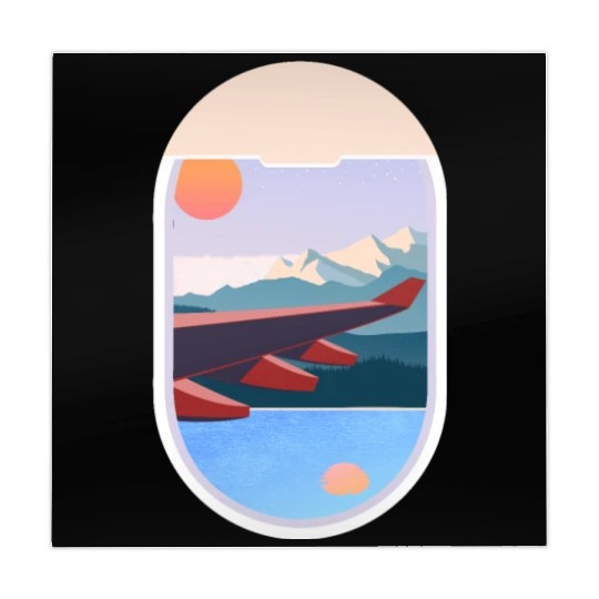 Wanderlust Plane Window Travel Landscape Nature Mahjong Mats