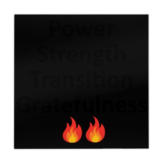POWER STRENGTH TRANSITION GRATEFULNESS - BLACK Mahjong Mats