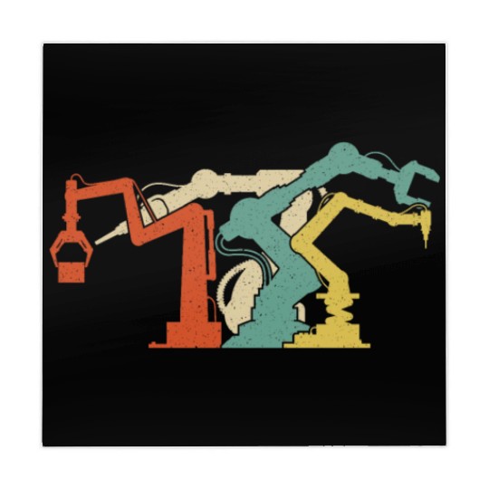 Robot Robotics Engineer Retro Mahjong Mats