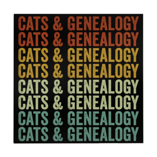Cats & Genealogy Genealogy Genealogist Cats Lover Mahjong Mats