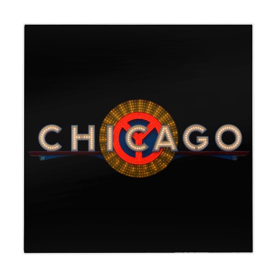 Chicago Theatre Marquee Night Mahjong Mats