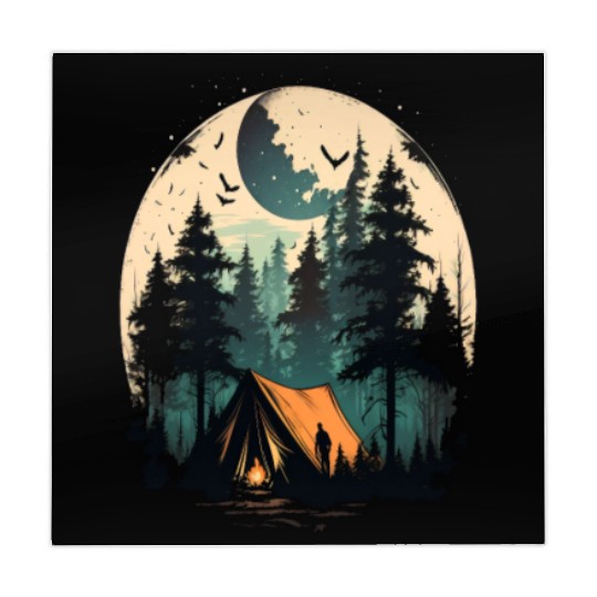 I Love Camping Cool Camping Trip Big Moon Mahjong Mats