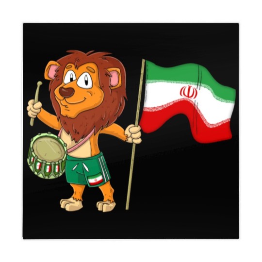Lion with the Iran flag Mahjong Mats