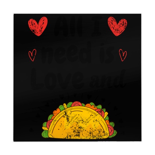 Vintage I Love Tacos Groovy Tacos Are My Valentine Mahjong Mats