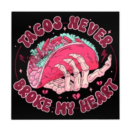 I Love Taco Skeleton, Tacos Are My Valentine Taco Mahjong Mats