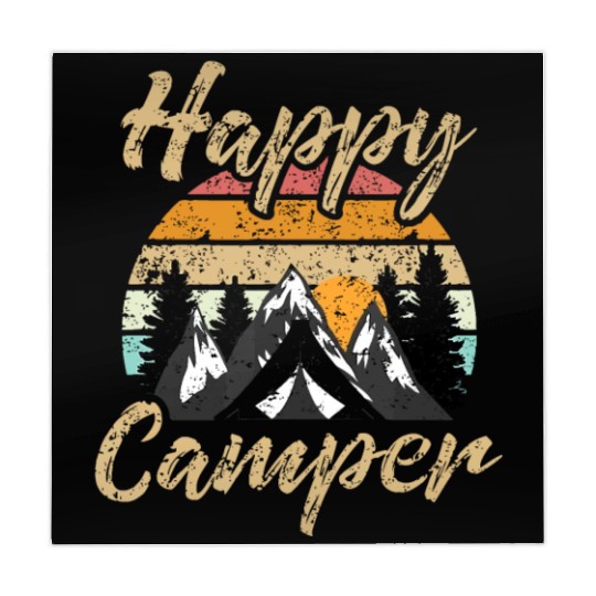 Funny Camping Hiking Lover Present Happy Camper Gi Mahjong Mats