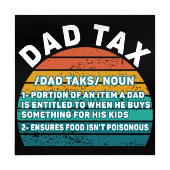 Vintage Dad Tax Definition Men Funny Father's Day Mahjong Mats