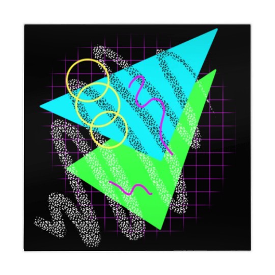90's Neon Shapes Mahjong Mats