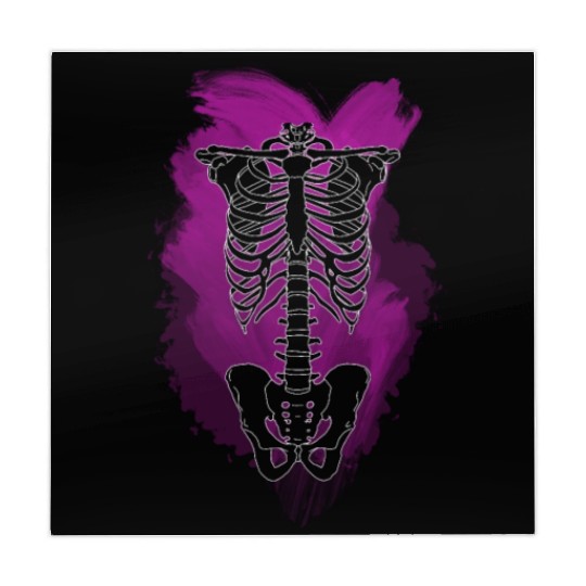 Neon Skeleton Rib Cage Mahjong Mats