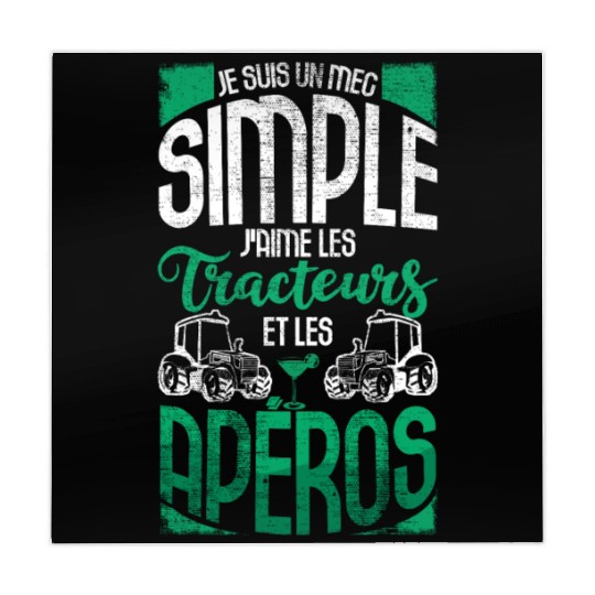 Simple Guy Like Tractor Alcohol Driver Farmer Mahjong Mats