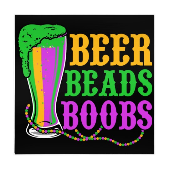 Beer Beads Boobs Mardi Gras Party Mahjong Mats