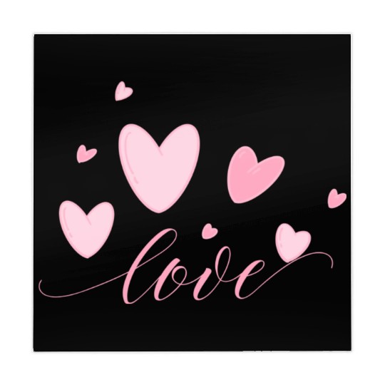 Love pink hearts valentines Mahjong Mats