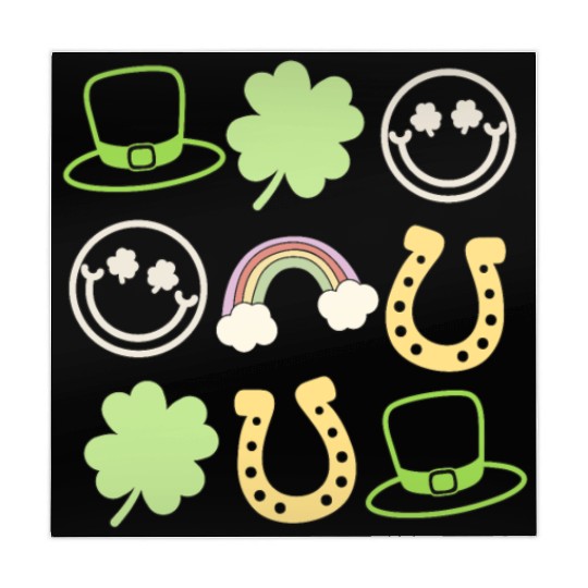 Retro St Patricks Day Women Shamrock Vintage St Mahjong Mats