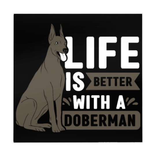 Life Is Better With A Doberman Pet Puppy Dog Mahjong Mats